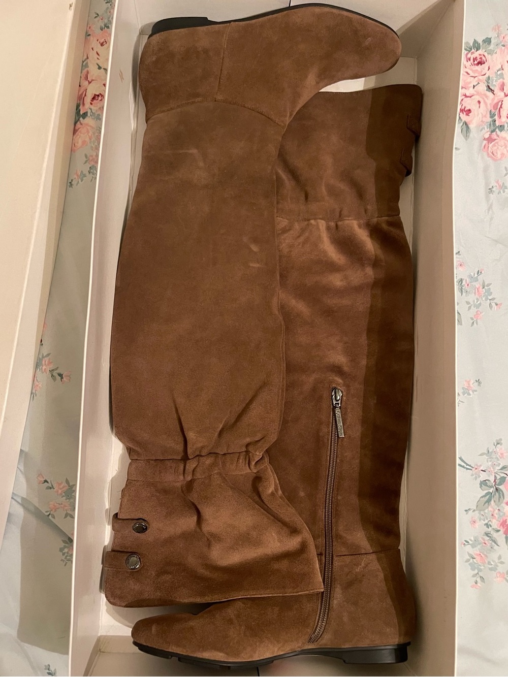 Calvin Klein Brown Suede Over-the-Knee Boots